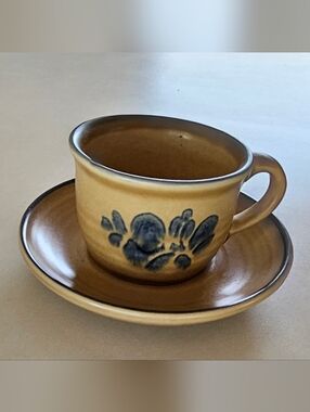 Pfaltzgraff Folk Art Cup and Saucer Set